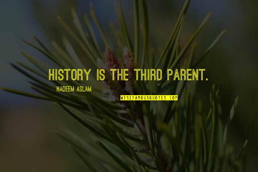 Vadapav Quotes By Nadeem Aslam: History is the third parent.