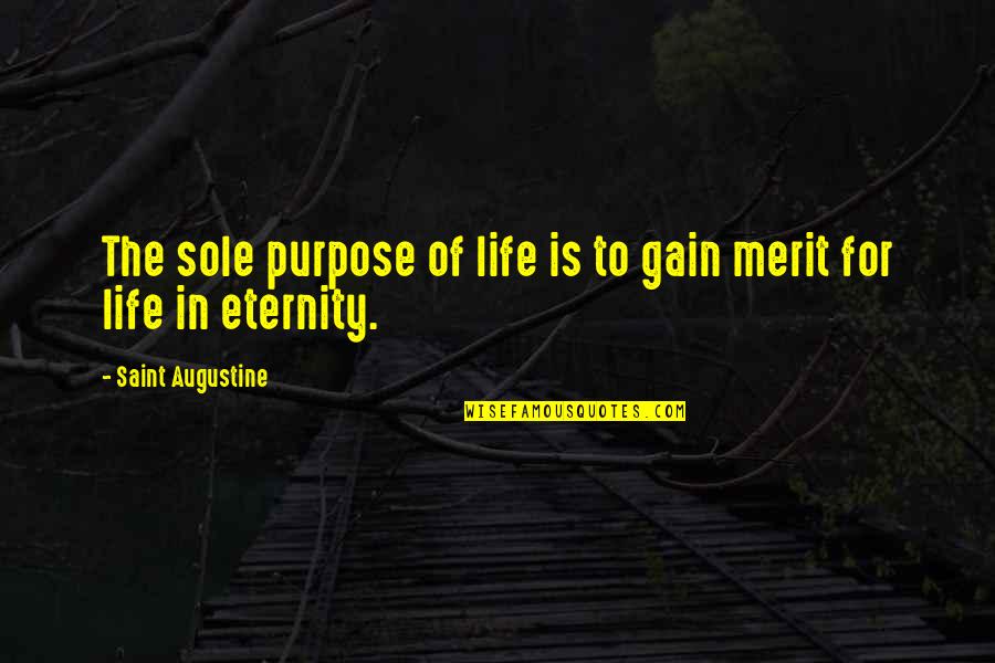 Vadino O Quotes By Saint Augustine: The sole purpose of life is to gain Vadino O Quotes By Saint Augustine: The sole purpose of life is to gain