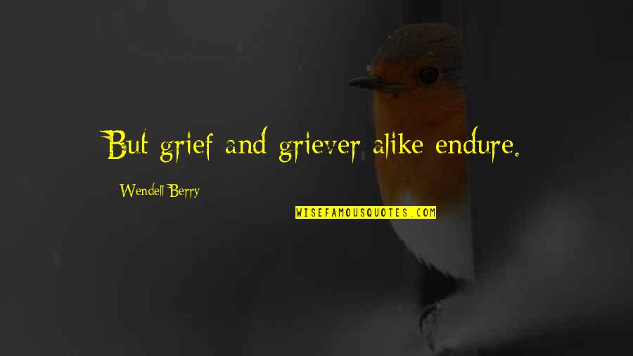 Vagabond Quotes By Wendell Berry: But grief and griever alike endure.