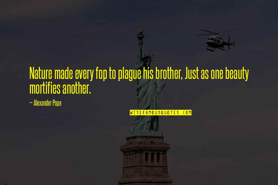 Vaggelis Evaggelou Quotes By Alexander Pope: Nature made every fop to plague his brother,