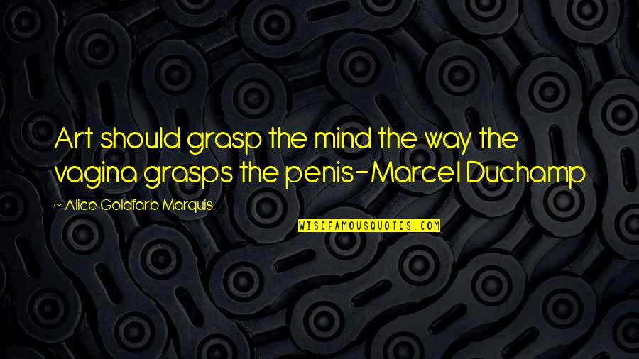 Vagina Quotes By Alice Goldfarb Marquis: Art should grasp the mind the way the