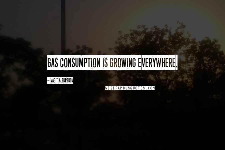 Vagit Alekperov quotes: Gas consumption is growing everywhere.
