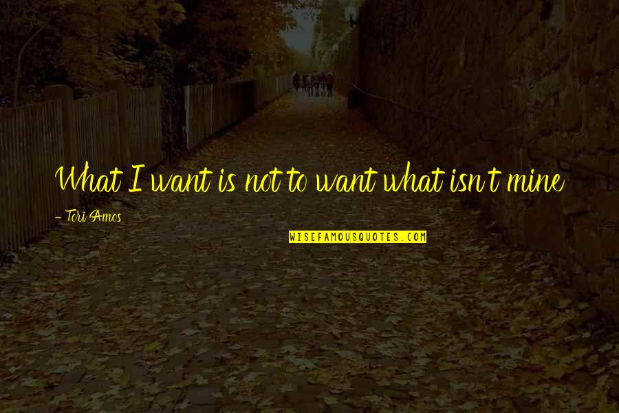 Vair Quotes By Tori Amos: What I want is not to want what