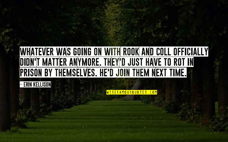 Vaisey Quotes By Erin Kellison: Whatever was going on with Rook and Coll