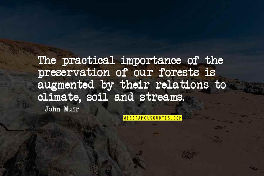 Val Saintsbury Nurse Quotes By John Muir: The practical importance of the preservation of our