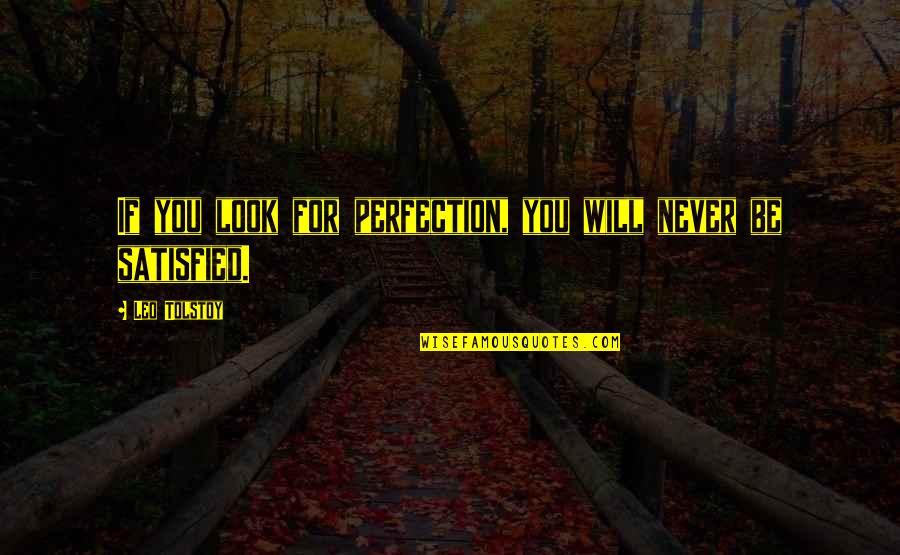 Valajar Quotes By Leo Tolstoy: If you look for perfection, you will never Valajar Quotes By Leo Tolstoy: If you look for perfection, you will never