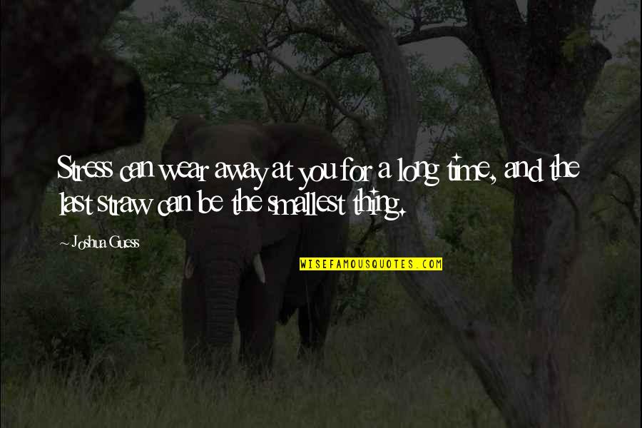 Valaste Waterfall Quotes By Joshua Guess: Stress can wear away at you for a Valaste Waterfall Quotes By Joshua Guess: Stress can wear away at you for a