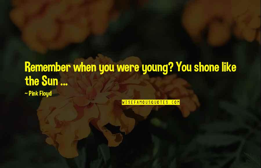 Valentines Makeup Quotes By Pink Floyd: Remember when you were young? You shone like