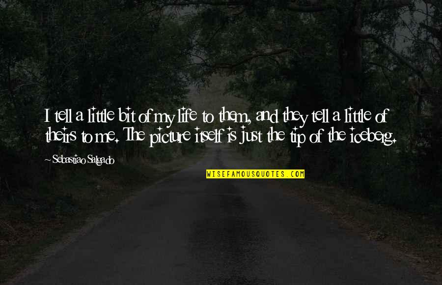 Valgau Ledus Quotes By Sebastiao Salgado: I tell a little bit of my life Valgau Ledus Quotes By Sebastiao Salgado: I tell a little bit of my life