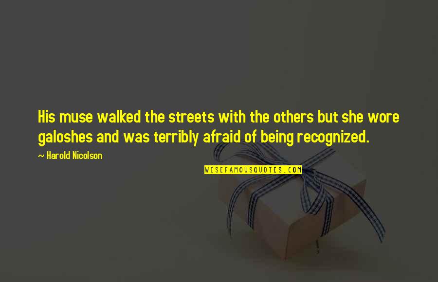 Valgono Schei Quotes By Harold Nicolson: His muse walked the streets with the others Valgono Schei Quotes By Harold Nicolson: His muse walked the streets with the others