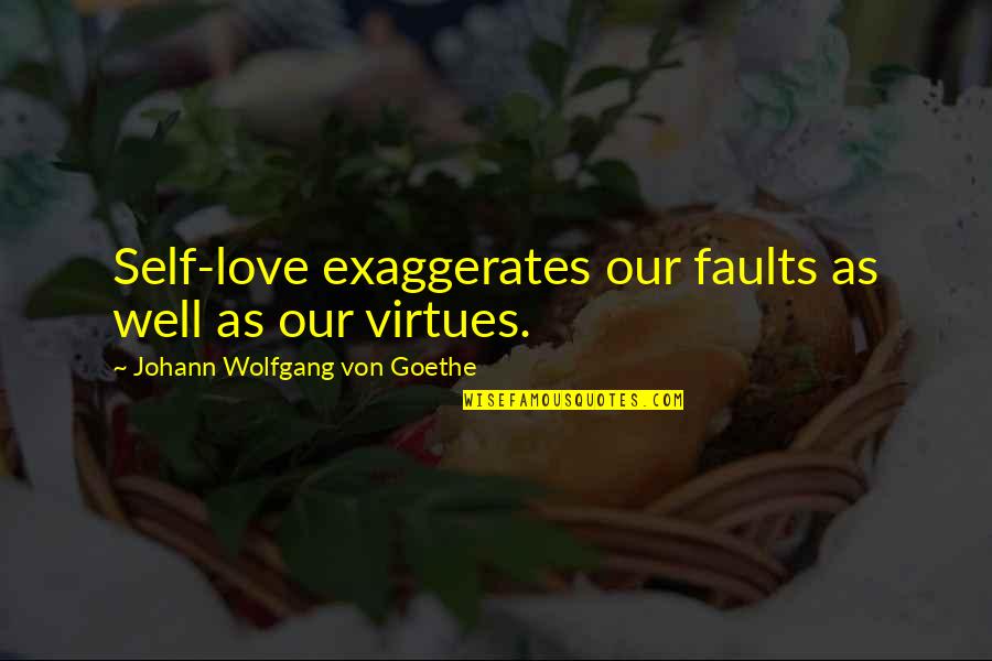 Validasi Sipp Quotes By Johann Wolfgang Von Goethe: Self-love exaggerates our faults as well as our
