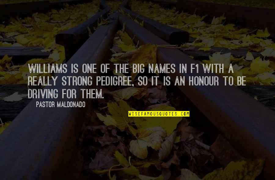 Valigia Colori Quotes By Pastor Maldonado: Williams is one of the big names in Valigia Colori Quotes By Pastor Maldonado: Williams is one of the big names in