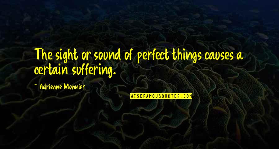 Vallabhbhai Quotes By Adrienne Monnier: The sight or sound of perfect things causes Vallabhbhai Quotes By Adrienne Monnier: The sight or sound of perfect things causes