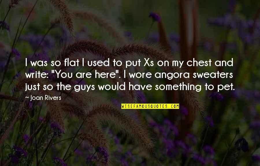 Vallegrande Quotes By Joan Rivers: I was so flat I used to put Vallegrande Quotes By Joan Rivers: I was so flat I used to put