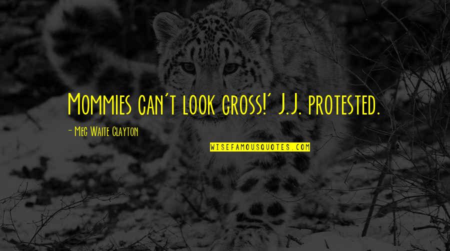 Valley Of Ashes Chapter 2 Quotes By Meg Waite Clayton: Mommies can't look gross!' J.J. protested.