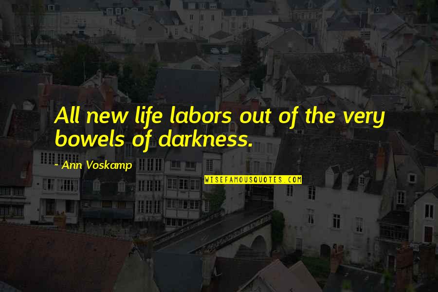 Vallombrosa Monastery Quotes By Ann Voskamp: All new life labors out of the very