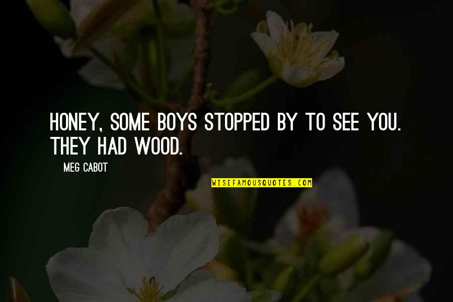 Valquirias De Wagner Quotes By Meg Cabot: Honey, some boys stopped by to see you.