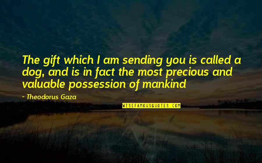 Valuable Possession Quotes By Theodorus Gaza: The gift which I am sending you is