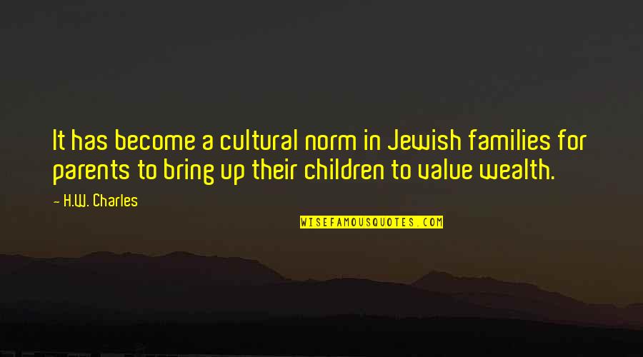 Value For Money Quotes By H.W. Charles: It has become a cultural norm in Jewish