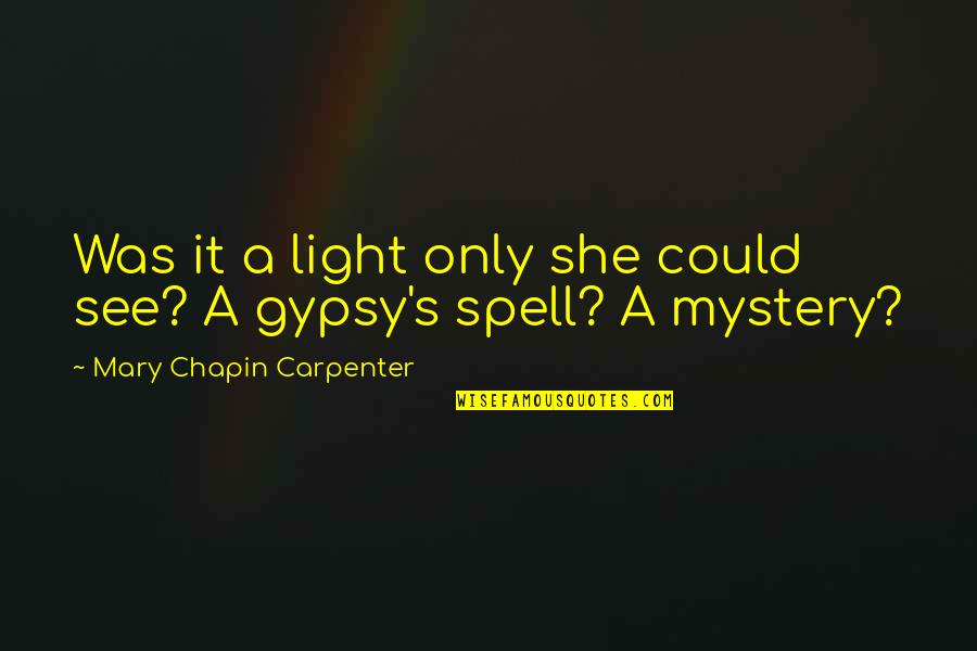 Value Me Quote Quotes By Mary Chapin Carpenter: Was it a light only she could see?
