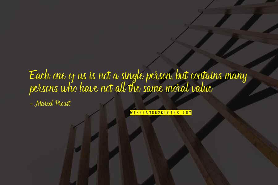 Value Of Quotes By Marcel Proust: Each one of us is not a single