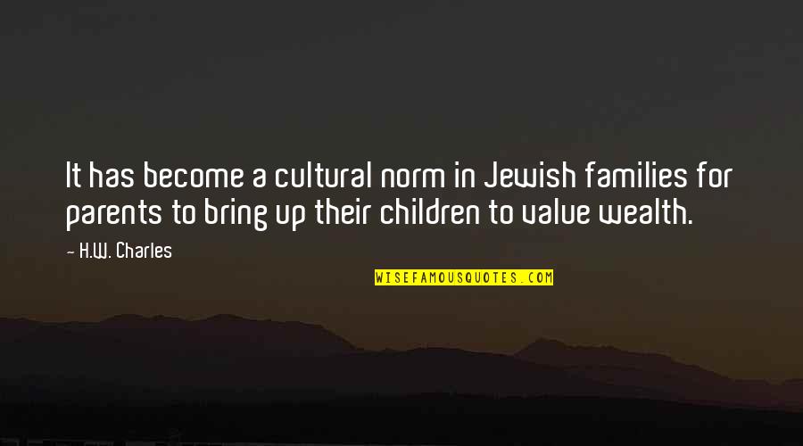 Value Your Parents Quotes By H.W. Charles: It has become a cultural norm in Jewish