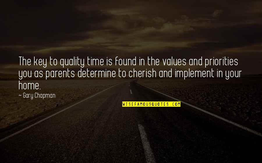 Values And Priorities Quotes By Gary Chapman: The key to quality time is found in