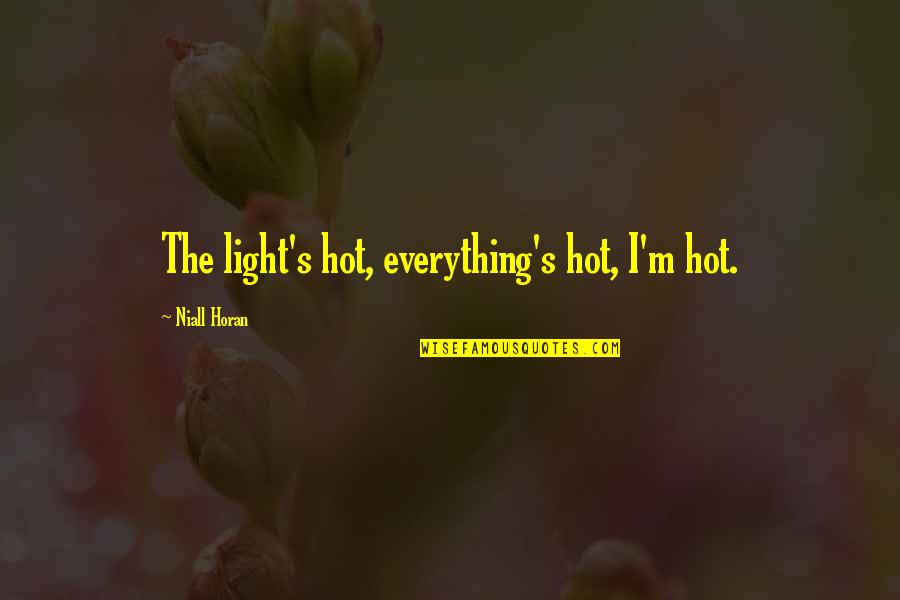 Vampire Journals Quotes By Niall Horan: The light's hot, everything's hot, I'm hot.