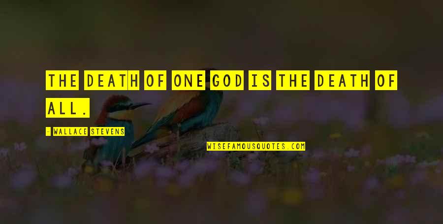 Vamsi Quotes By Wallace Stevens: The death of one god is the death