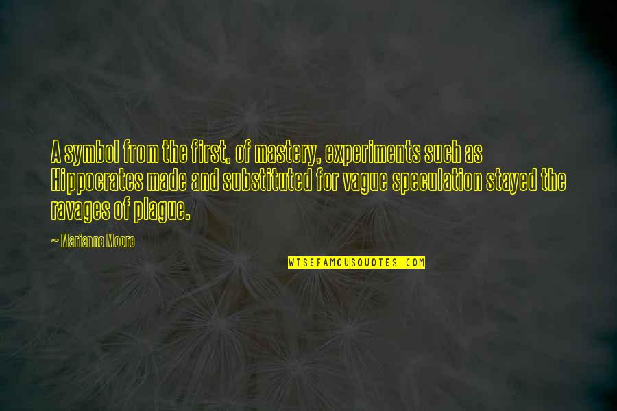 Van Der Walt Golfer Quotes By Marianne Moore: A symbol from the first, of mastery, experiments Van Der Walt Golfer Quotes By Marianne Moore: A symbol from the first, of mastery, experiments