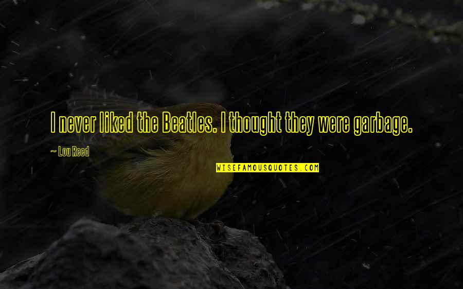 Van Ki N D I H I D I Bi U To N Qu C L N Th Xii Quotes By Lou Reed: I never liked the Beatles. I thought they