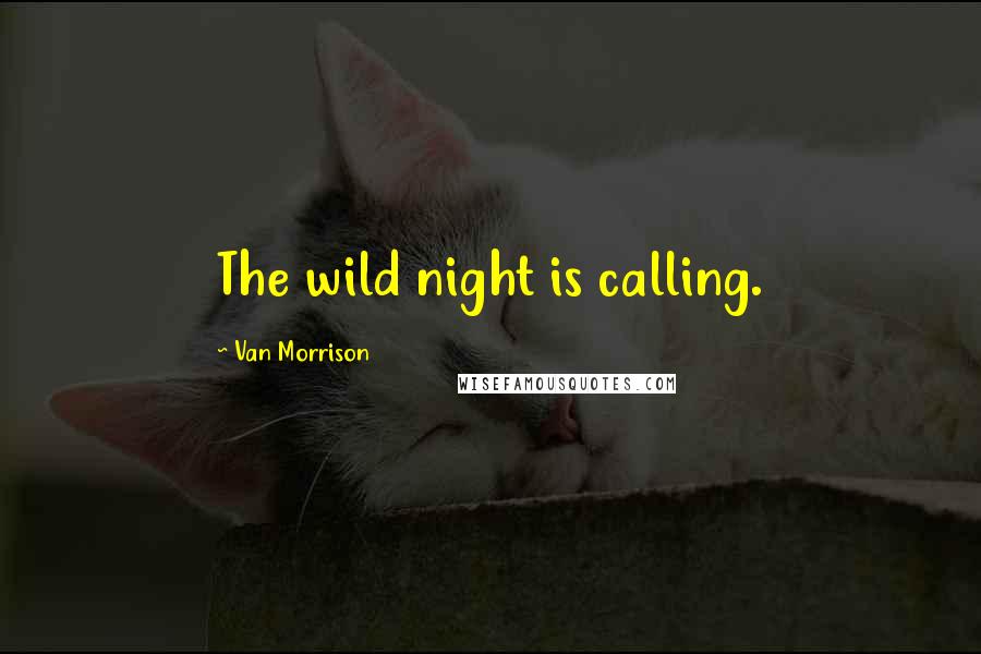 Van Morrison quotes: The wild night is calling.