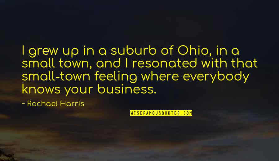 Van Persie Loyalty Quotes By Rachael Harris: I grew up in a suburb of Ohio, Van Persie Loyalty Quotes By Rachael Harris: I grew up in a suburb of Ohio,