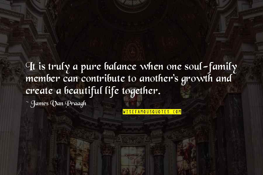 Van Praagh Quotes By James Van Praagh: It is truly a pure balance when one