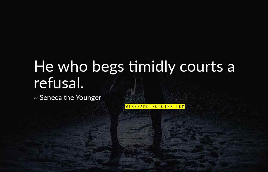 Vandebosch Wallpaper Quotes By Seneca The Younger: He who begs timidly courts a refusal.