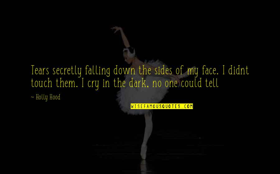 Vandenbempt Molens Quotes By Holly Hood: Tears secretly falling down the sides of my