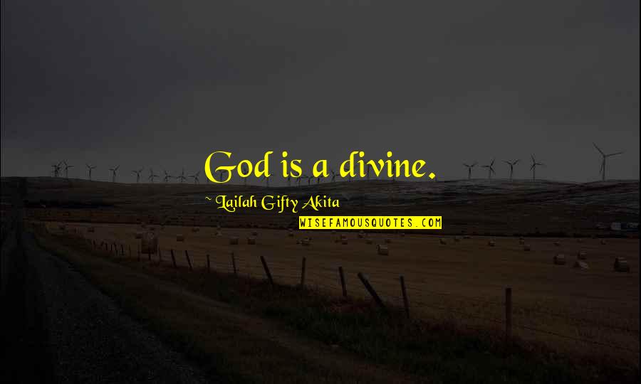 Vandyke Quotes By Lailah Gifty Akita: God is a divine.