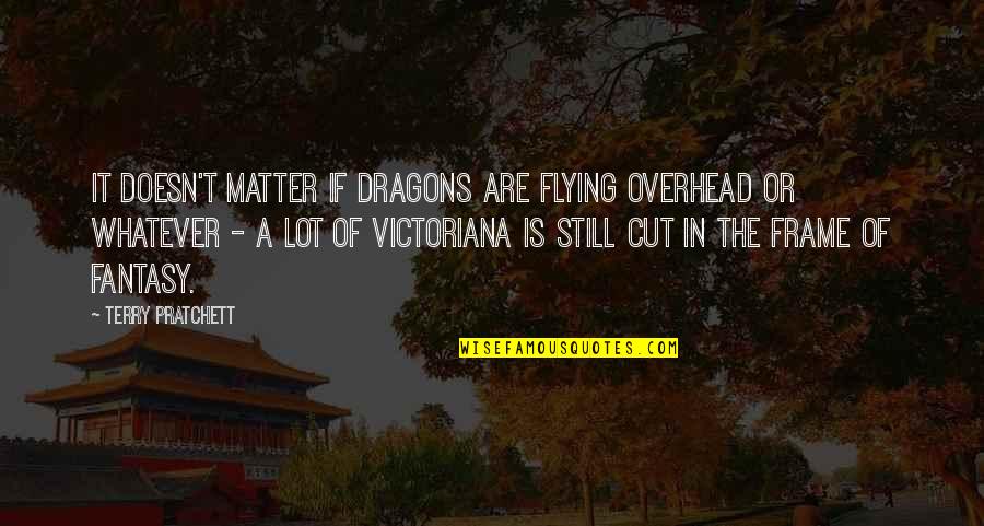 Vangie Beal Quotes By Terry Pratchett: It doesn't matter if dragons are flying overhead