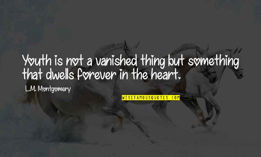 Vanished Quotes By L.M. Montgomery: Youth is not a vanished thing but something
