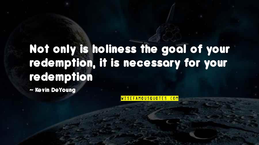 Vanload Quotes By Kevin DeYoung: Not only is holiness the goal of your