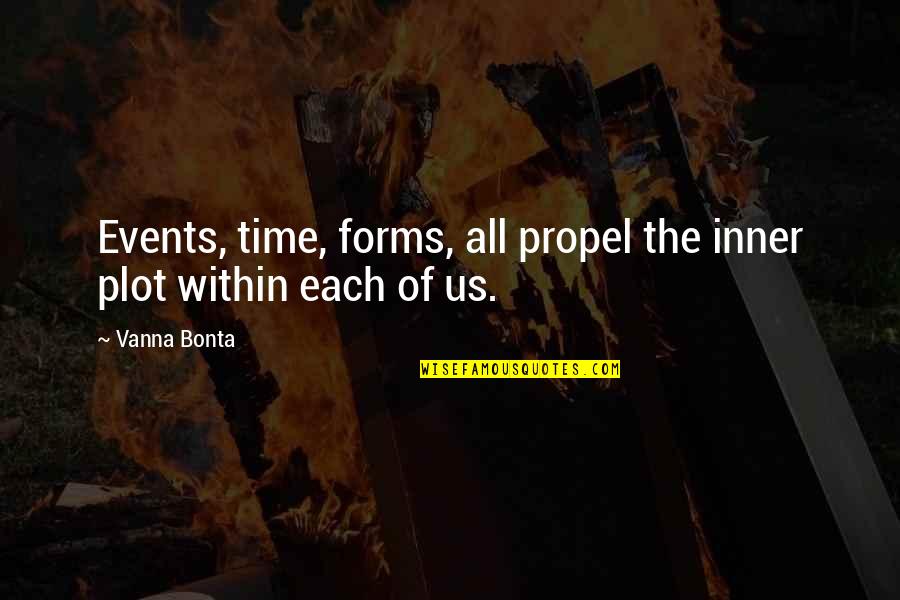 Vanna Bonta Quotes By Vanna Bonta: Events, time, forms, all propel the inner plot