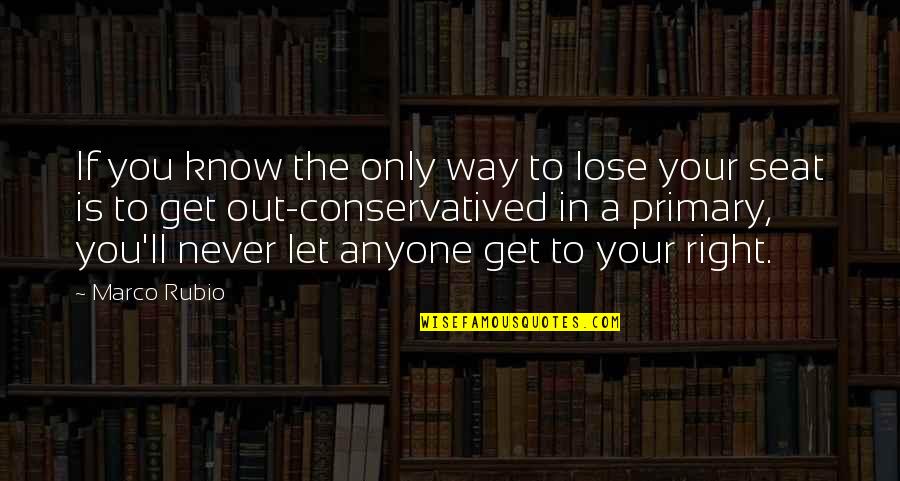 Vanrell Majorca Quotes By Marco Rubio: If you know the only way to lose Vanrell Majorca Quotes By Marco Rubio: If you know the only way to lose