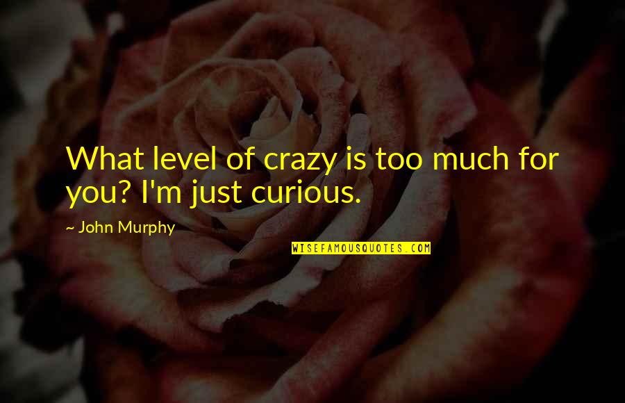 Vanstermen Quotes By John Murphy: What level of crazy is too much for