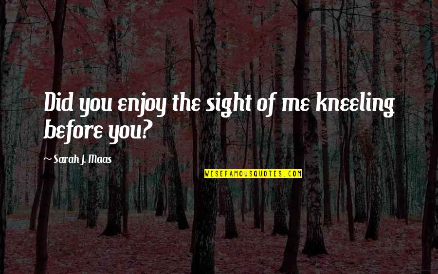 Vaporub Maker Quotes By Sarah J. Maas: Did you enjoy the sight of me kneeling Vaporub Maker Quotes By Sarah J. Maas: Did you enjoy the sight of me kneeling