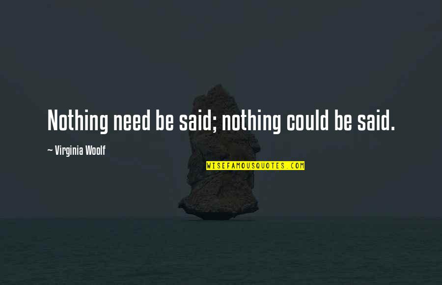 Varadarajan Mudaliar Quotes By Virginia Woolf: Nothing need be said; nothing could be said. Varadarajan Mudaliar Quotes By Virginia Woolf: Nothing need be said; nothing could be said.
