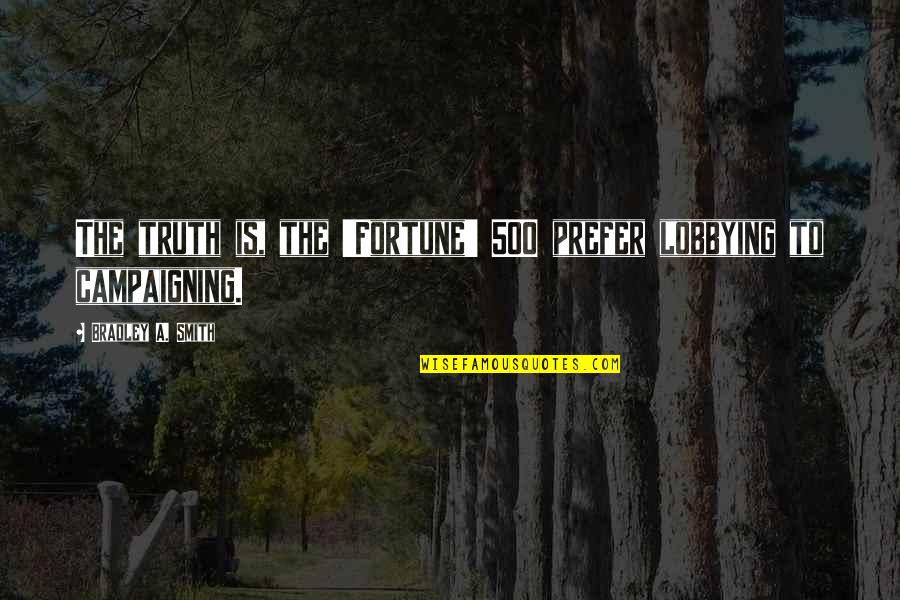 Varfarina Infarmed Quotes By Bradley A. Smith: The truth is, the 'Fortune' 500 prefer lobbying Varfarina Infarmed Quotes By Bradley A. Smith: The truth is, the 'Fortune' 500 prefer lobbying