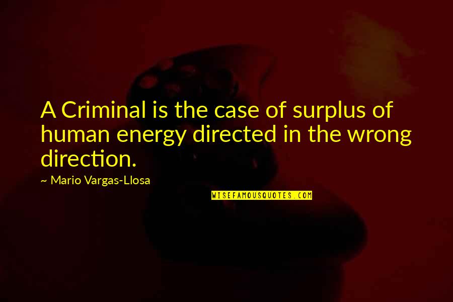Vargas Llosa Quotes By Mario Vargas-Llosa: A Criminal is the case of surplus of