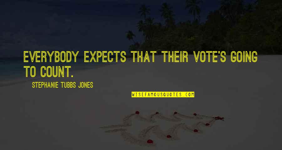 Varsamant Quotes By Stephanie Tubbs Jones: Everybody expects that their vote's going to count.