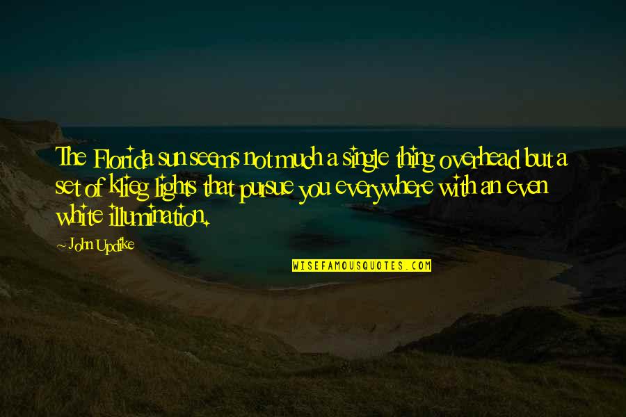 Varshavsky Md Quotes By John Updike: The Florida sun seems not much a single Varshavsky Md Quotes By John Updike: The Florida sun seems not much a single