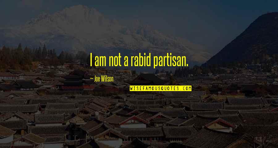 Varun Pruthi Quotes By Joe Wilson: I am not a rabid partisan.